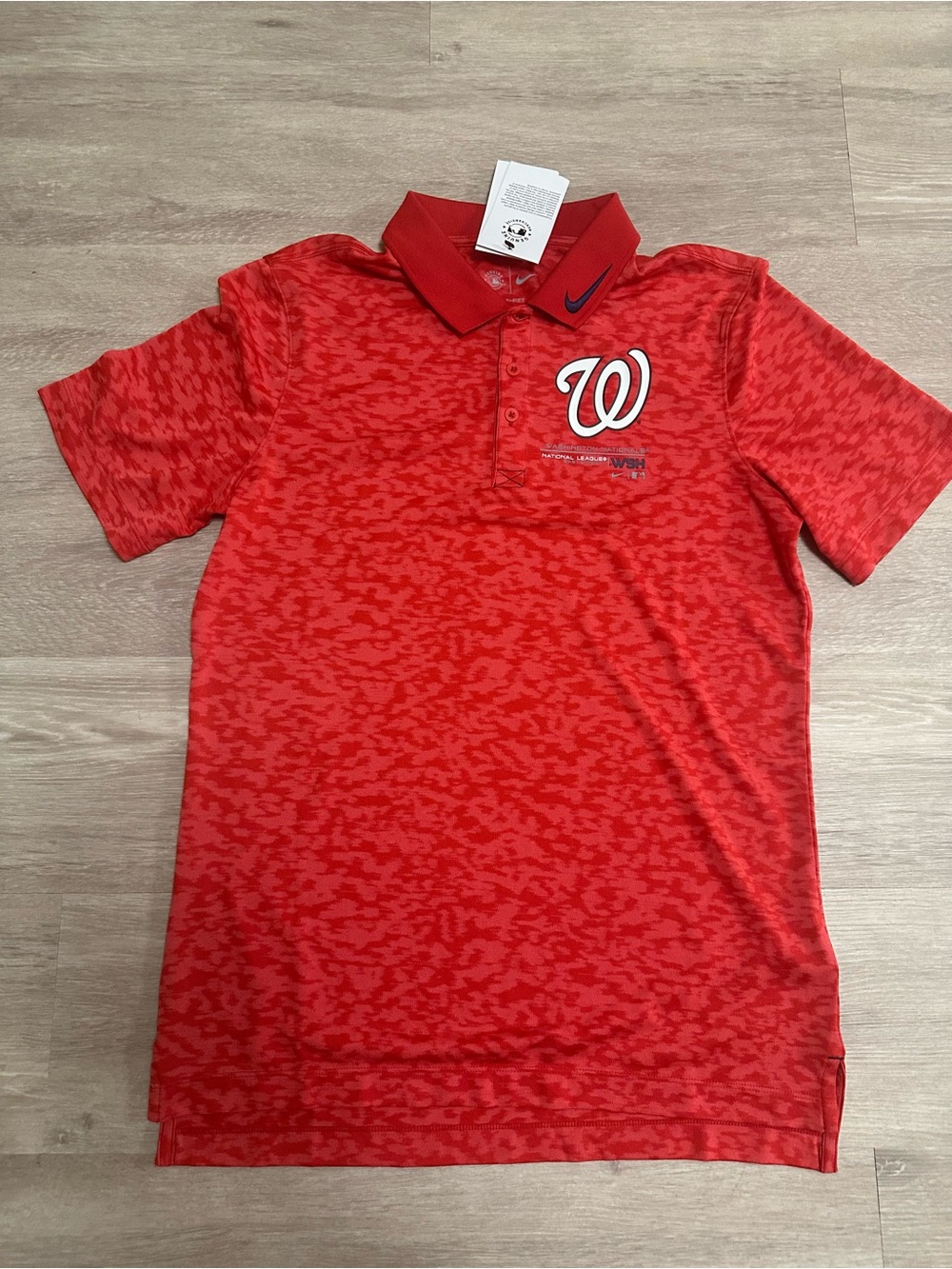 **NEW** Washington Nationals Red Nike Polo sz L